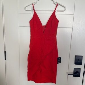 Lulu's Vibrant Red Mini Dress